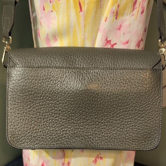 Furla Black Leather Crossbody Bag Beautiful Clean Adjustable Strap Purse Italy - Picture 5 of 16